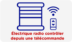 Un Volet roulant électrique Radio contrôler depuis une télécommande