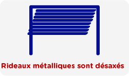 Réparation de rideaux métalliques désaxé