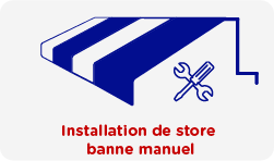 Fourniture et pose d'un store banne manuel