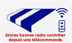 Store banne radio contrôler depuis une télécommande