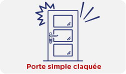 Ouverture de porte simple claquée