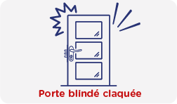 Ouverture de porte blindé claquée