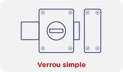 Fourniture et pose d'un Verrou simple standard