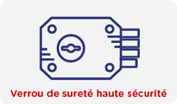 Fourniture et pose d'un verrou de sureté haute sécurité standard