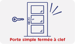 Ouverture de porte simple fermée à clef