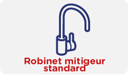 Fourniture et pose d'un robinet mitigeur d'évier standard