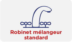 Fourniture et pose d'un robinet mélangeur de bidet standard