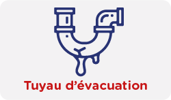 Réparation de fuite sur tuyau d'évacuation visible et apparent