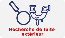 Recherche de fuite simple à l'extérieure (sans réparation)