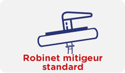 Fourniture et pose d'un robinet mitigeur de douche standard