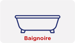 Fourniture et pose d'une baignoire standard