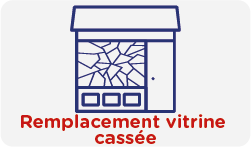 Remplacement d'une vitrine cassée