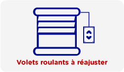 Volet roulant électrique filaire à réajuster